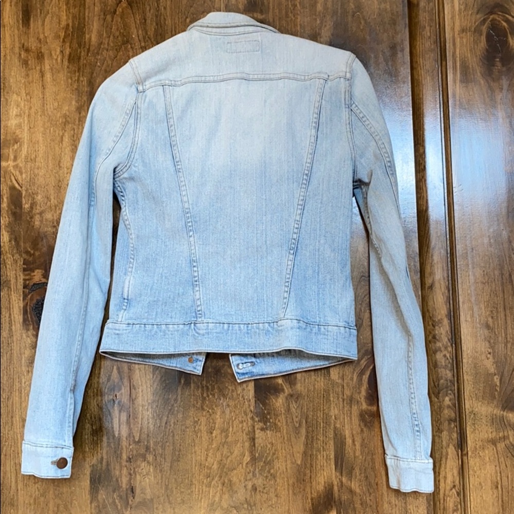 J Brand Lt Blue Denim Jacket w/ Copper Buttons M - Picture 4 of 7
